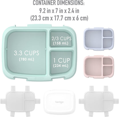 Bentgo Fresh 3-Pack Meal Prep Lunch Box Set with 3-Compartment Trays