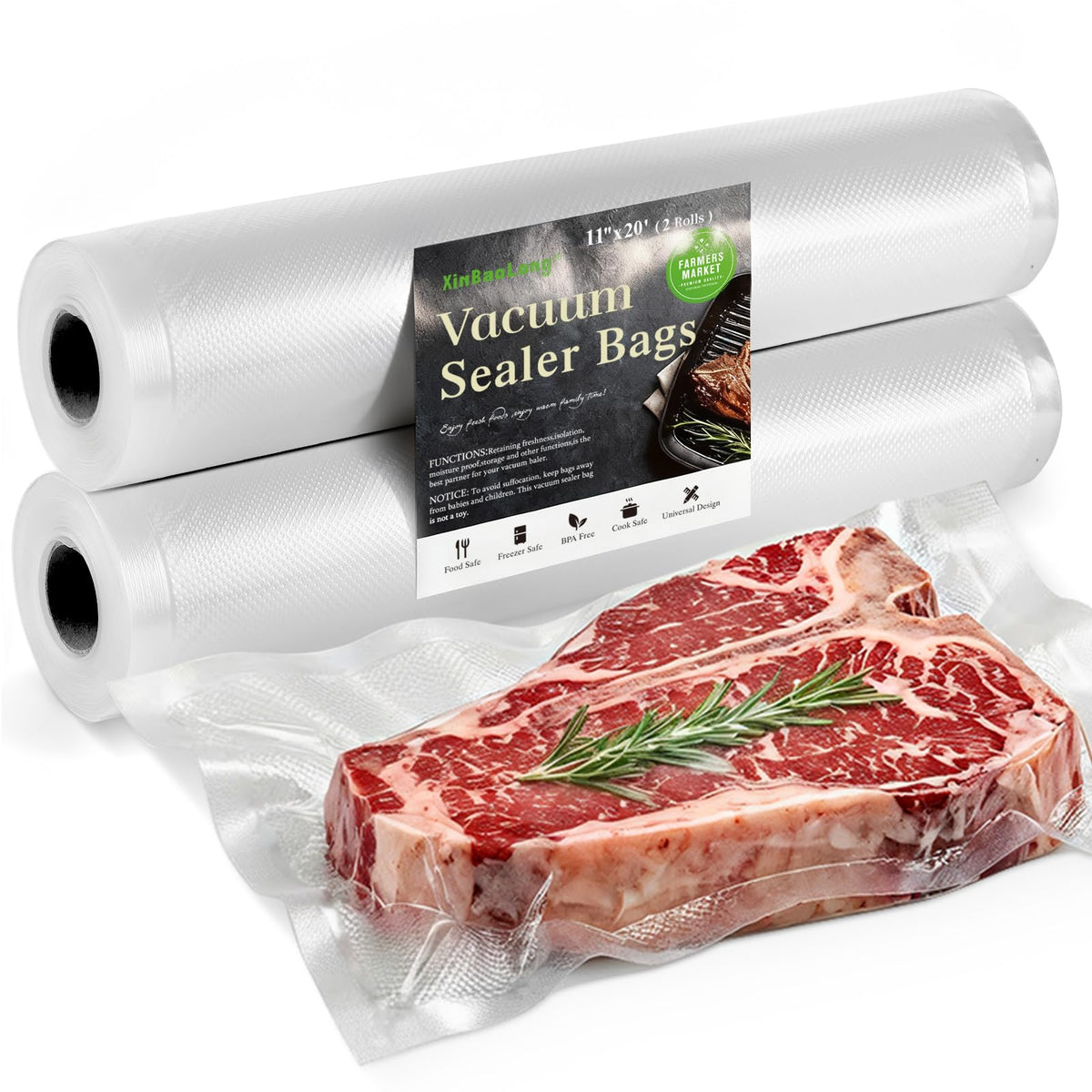 Vacuum Sealer Bags For Food 6 Pack, Kitchen Essentials
