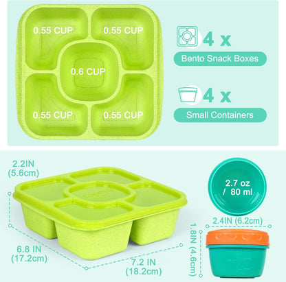 Caperci Original Lunchable Snack Containers for Kids & Adults