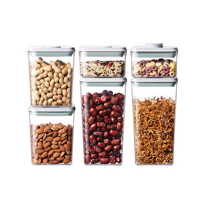 Airtight Food Storage Containers,1.3Qt 3Pcs Pop Food Containers with Lids, Stackable One Button Opening Kitchen Pantry Organizers and Storage, BPA-Free Food Containers Set for Snacks Candy Spices