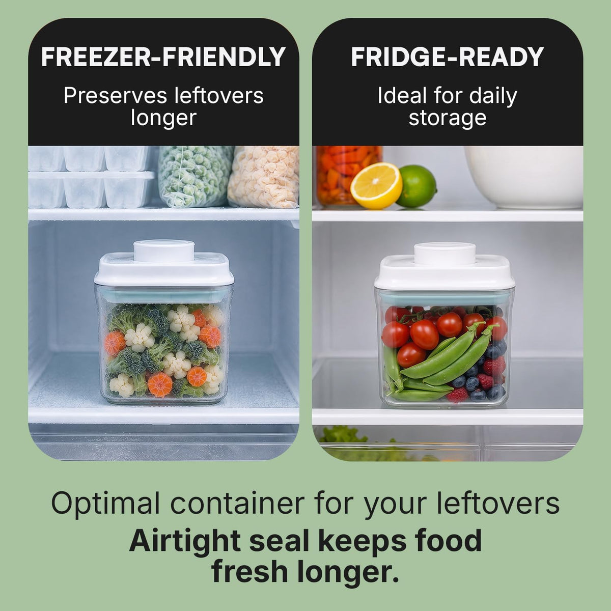 Bop Top Airtight Food Storage Containers | Pop-Top Lid | 2 Cups / 16 Oz