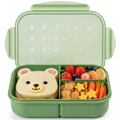 MISS BIG® Bento Lunch Box for Kids, 1150ml, 3 Compartments, Gray