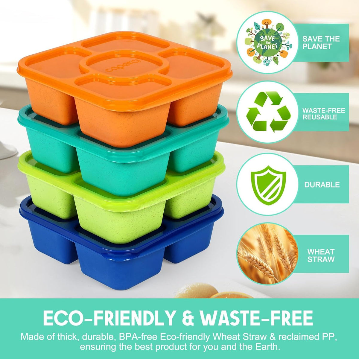 Caperci Original Lunchable Snack Containers for Kids & Adults