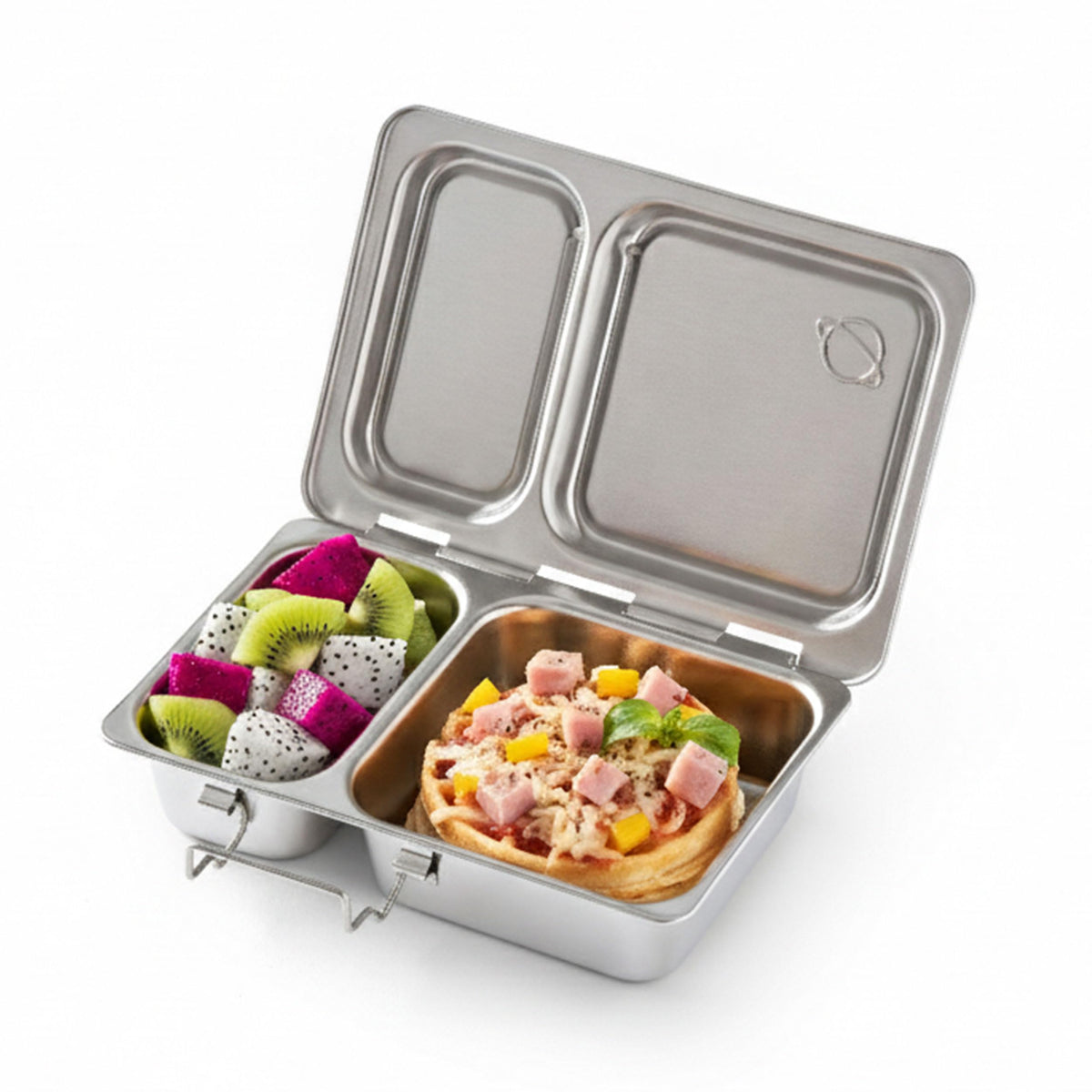PlanetBox Rover Stainless Steel Bento Box Style Lunch Box for Kids with 5 Compartments – Durable, Dishwasher Safe and BPA-Free Food Container