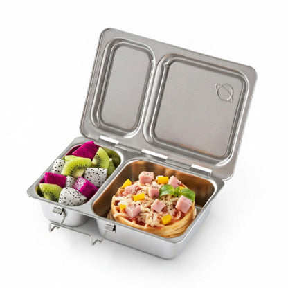 PlanetBox Rover Stainless Steel Bento Box Style Lunch Box for Kids with 5 Compartments – Durable, Dishwasher Safe and BPA-Free Food Container