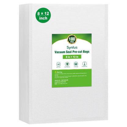 Syntus 150 Pcs Vacuum Sealer Bags for Food, 8x12+11x16+6x10, BPA Free