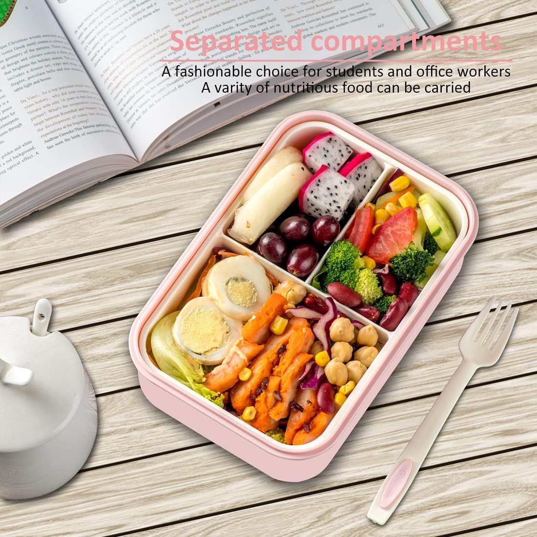 LOVINA Bento Boxes for Adults - 1100ML Bento Lunch Box Container For Kids