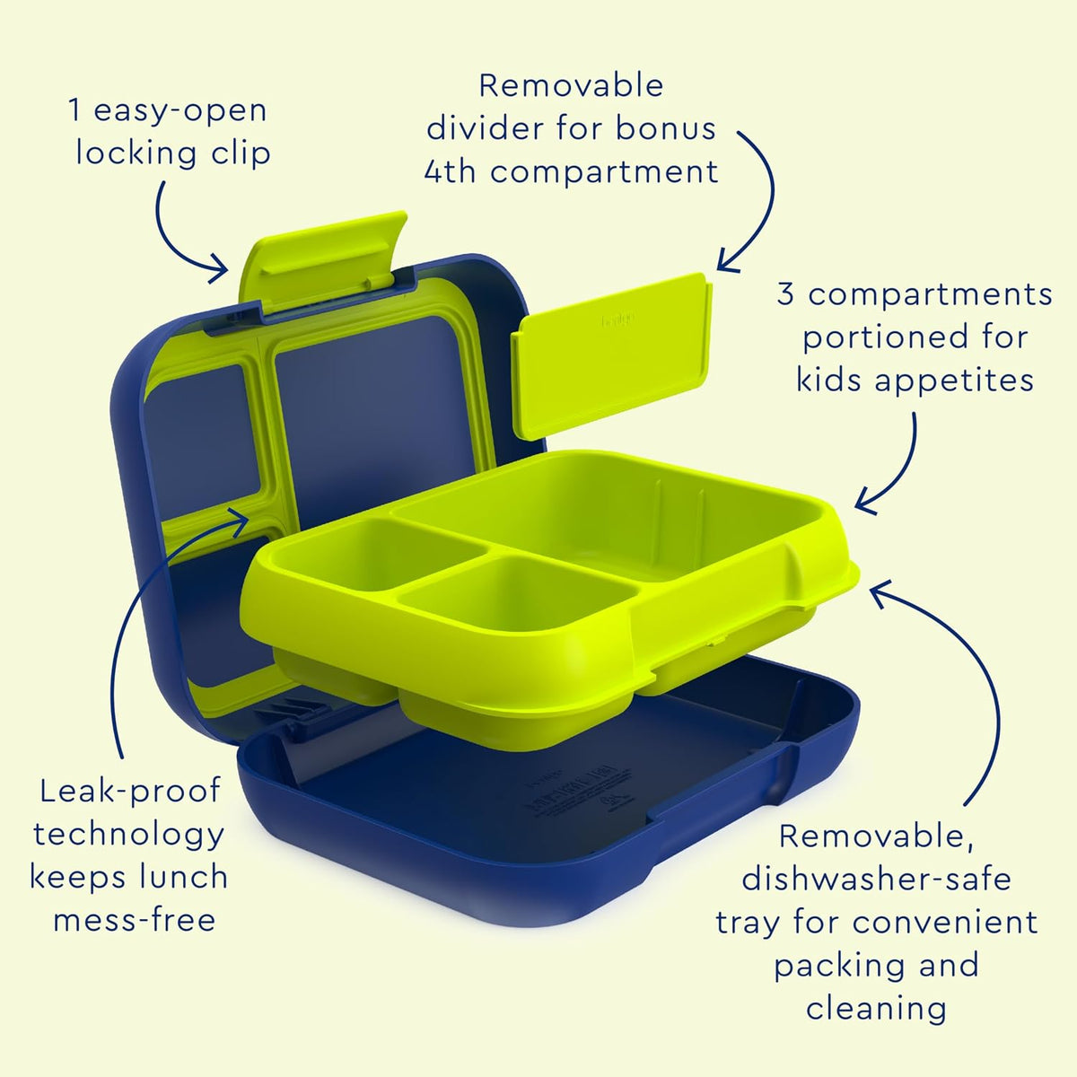 Bentgo Pop Leak-Proof 3-4 Compartment Bento-Style Lunch Box