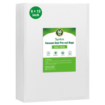 Syntus 150 Pcs Vacuum Sealer Bags for Food, 8x12+11x16+6x10, BPA Free