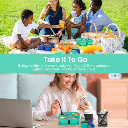 Caperci Original Lunchable Snack Containers for Kids & Adults