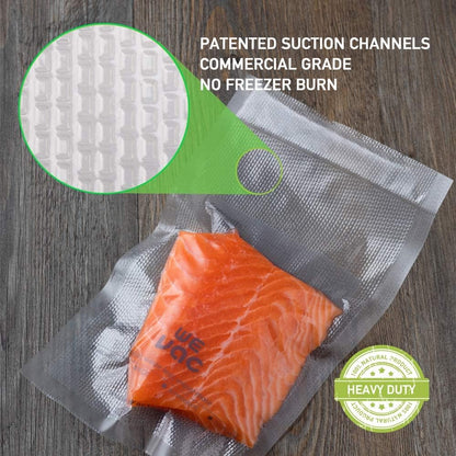 Wevac Vacuum Sealer Bags for Food, 8"x100' & 11"x100' Rolls with Cutter Box