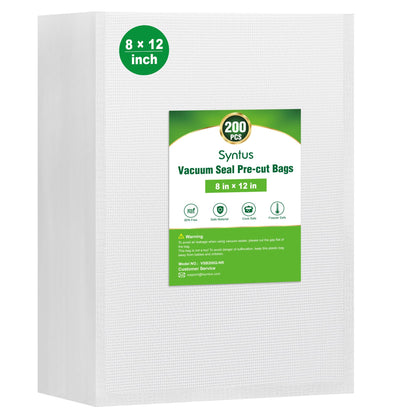 Syntus 150 Pcs Vacuum Sealer Bags for Food, 8x12+11x16+6x10, BPA Free
