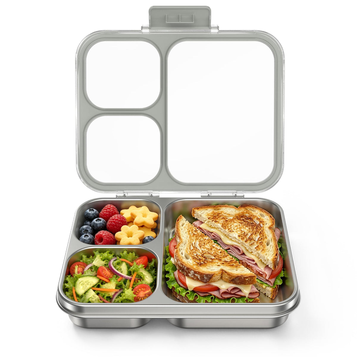 HOMEKOL Stainless Steel Bento Lunch Box, Blue, 3.3Cups