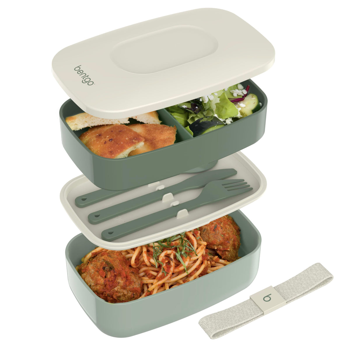 Bentgo Classic Stackable 3-Compartment Adult Bento-Style Lunch Box
