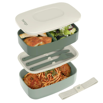 Bentgo Classic Stackable 3-Compartment Adult Bento-Style Lunch Box