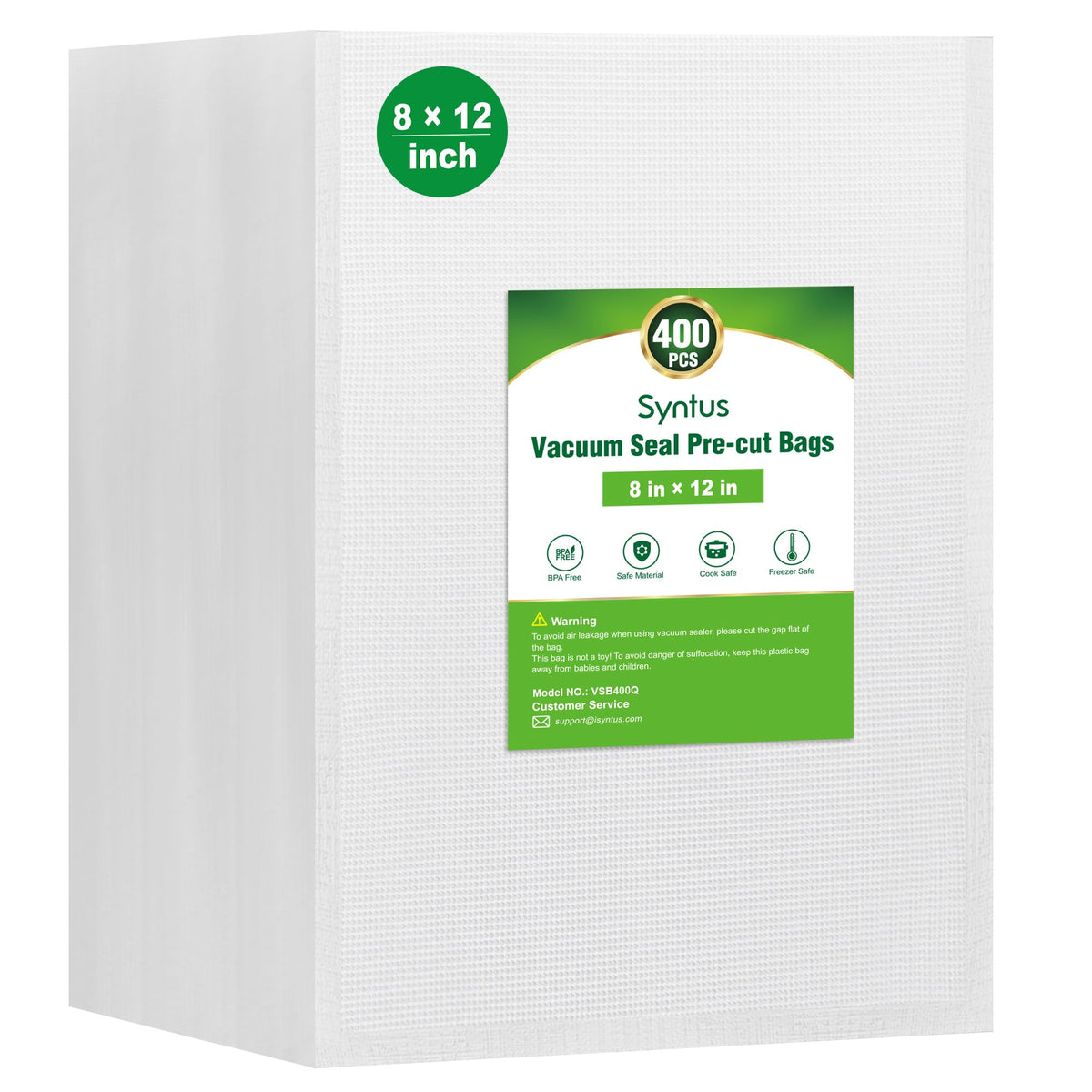 Syntus 150 Pcs Vacuum Sealer Bags for Food, 8x12+11x16+6x10, BPA Free