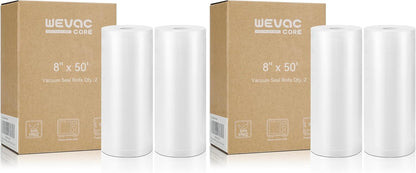 Wevac Vacuum Sealer Bags for Food 11x50 2 Rolls, Fit Food Saver Machines