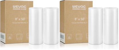 Wevac Vacuum Sealer Bags for Food 11x50 2 Rolls, Fit Food Saver Machines