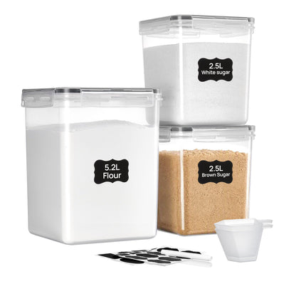 Vtopmart 10 PCS Flour and Sugar Storage Container Sets for Advanced Baker