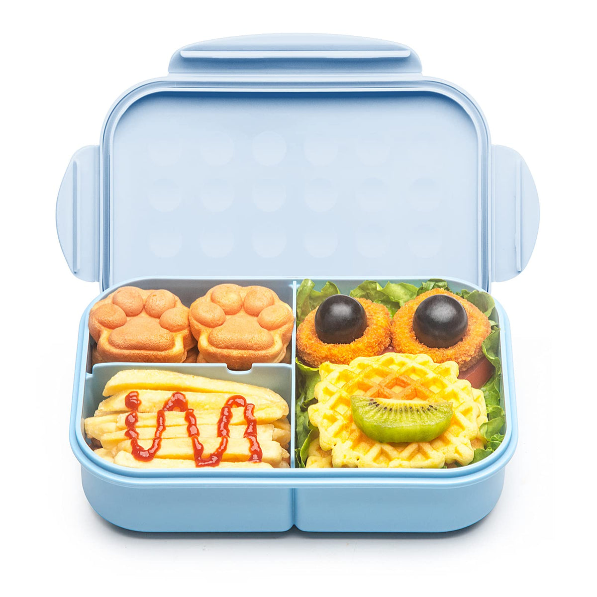 MISS BIG® Bento Lunch Box for Kids, 1150ml, 3 Compartments, Gray