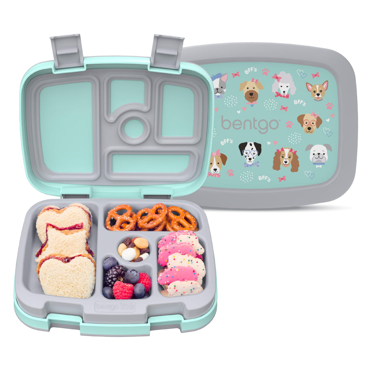 Bentgo Kids Prints Leak-Proof 5-Compartment Bento-Style Kids Lunch Box