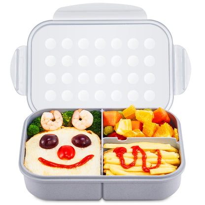 MISS BIG® Bento Lunch Box for Kids, 1150ml, 3 Compartments, Gray