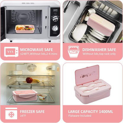 LOVINA Bento Boxes for Adults - 1100ML Bento Lunch Box Container For Kids