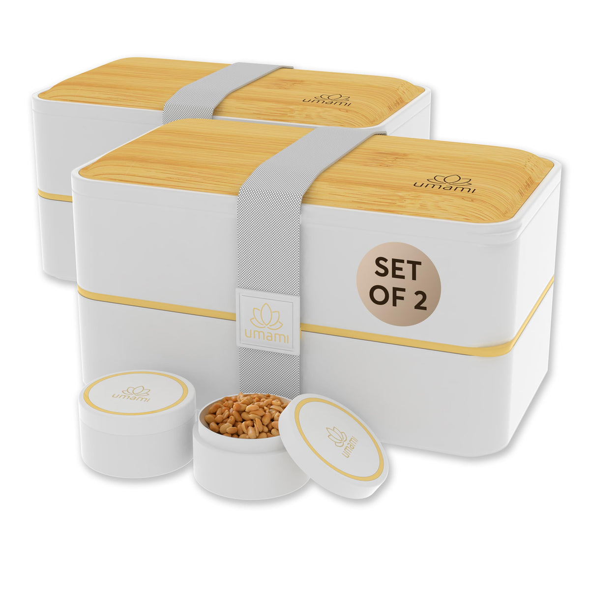 Umami Bento Box Adult, Leakproof, All-in-1 Lunch Containers for Adults