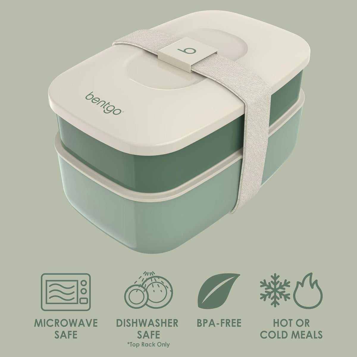 Bentgo Classic Stackable 3-Compartment Adult Bento-Style Lunch Box