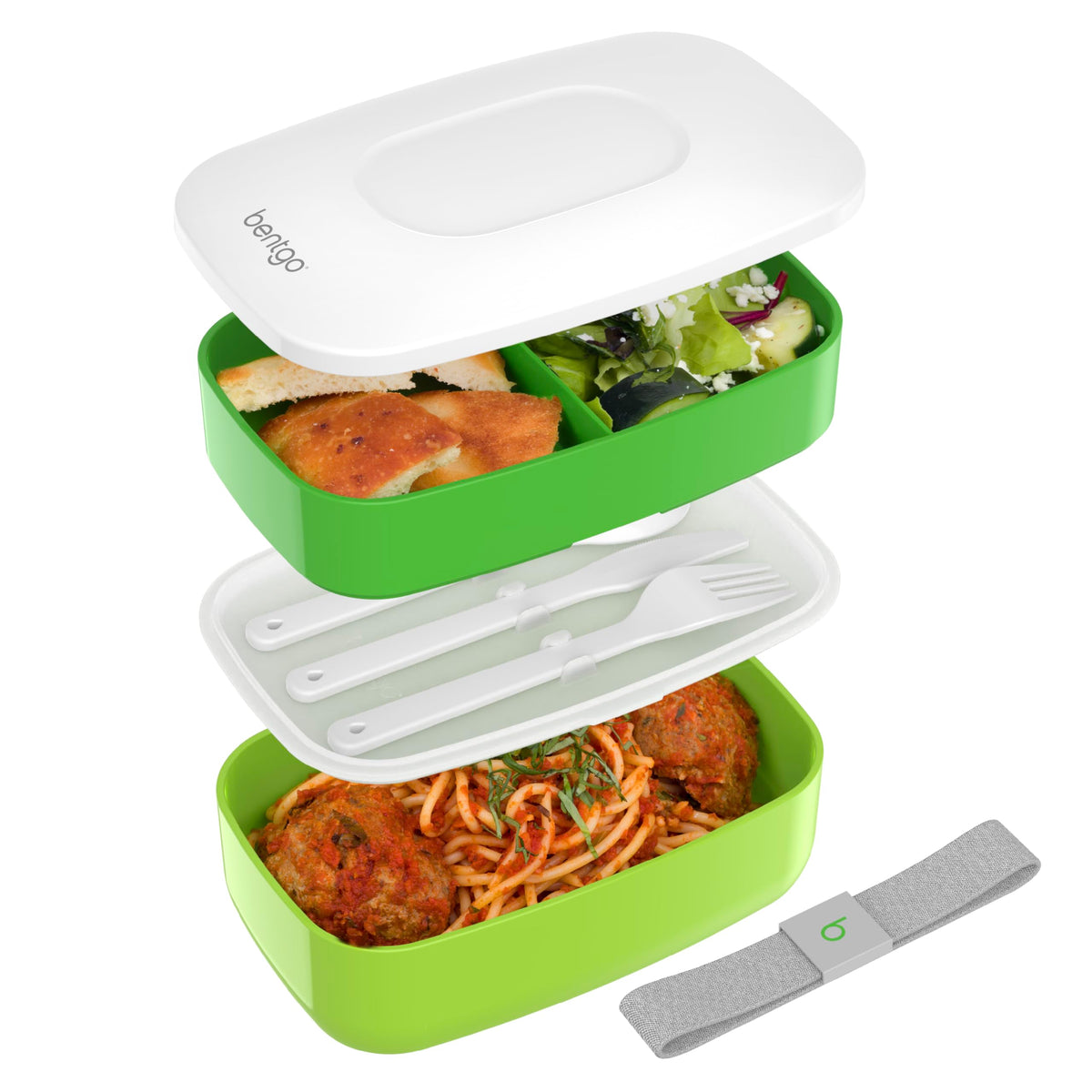 Bentgo Classic Stackable 3-Compartment Adult Bento-Style Lunch Box