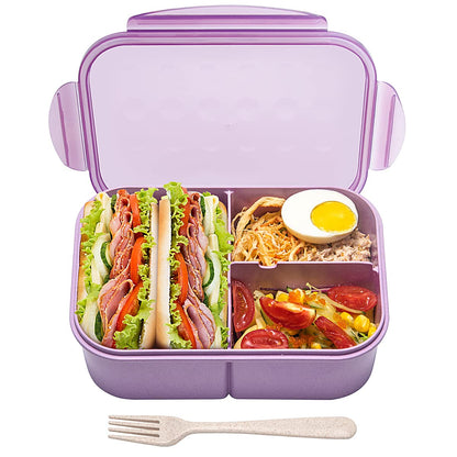 MISS BIG® Bento Lunch Box for Kids, 1150ml, 3 Compartments, Gray