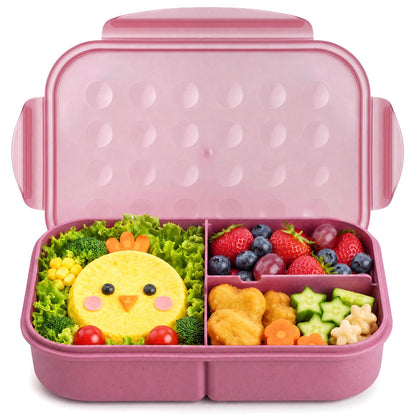MISS BIG® Bento Lunch Box for Kids, 1150ml, 3 Compartments, Gray