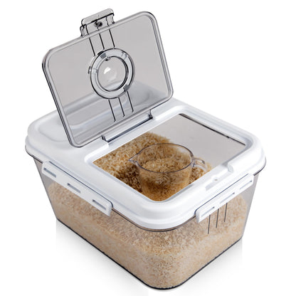 Chef's Path Extra Large Airtight Food Storage Containers with Lids, Pack of 2, 6.5L, 220Oz, Airtight Kitchen and Pantry Bulk Canisters for Flour, Sugar, Rice, and Baking Supplies - Transparent
