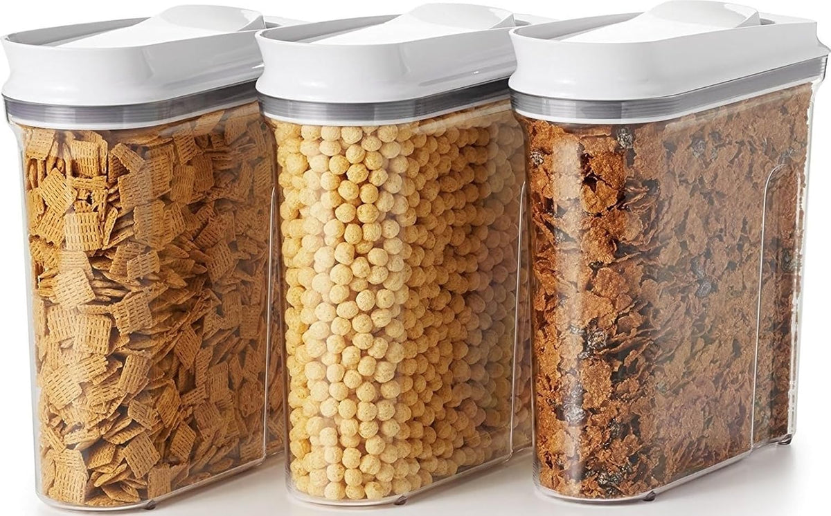 OXO Good Grips POP Airtight Cereal Dispenser 3-Piece Set, 3.4 Qt Each