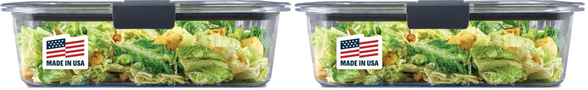 Rubbermaid Brilliance Tritan Plastic Food Storage Containers BPA Free Airtight Lids Ideal for Lunch Meal Prep & Leftovers Set of 5 (3.2 Cup)