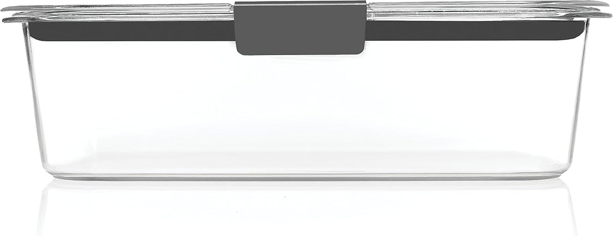 Rubbermaid Brilliance Large Food Storage Container, 9.6 Cup, BPA-Free, Leak-Proof, Clear