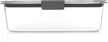 Rubbermaid Brilliance Large Food Storage Container, 9.6 Cup, BPA-Free, Leak-Proof, Clear