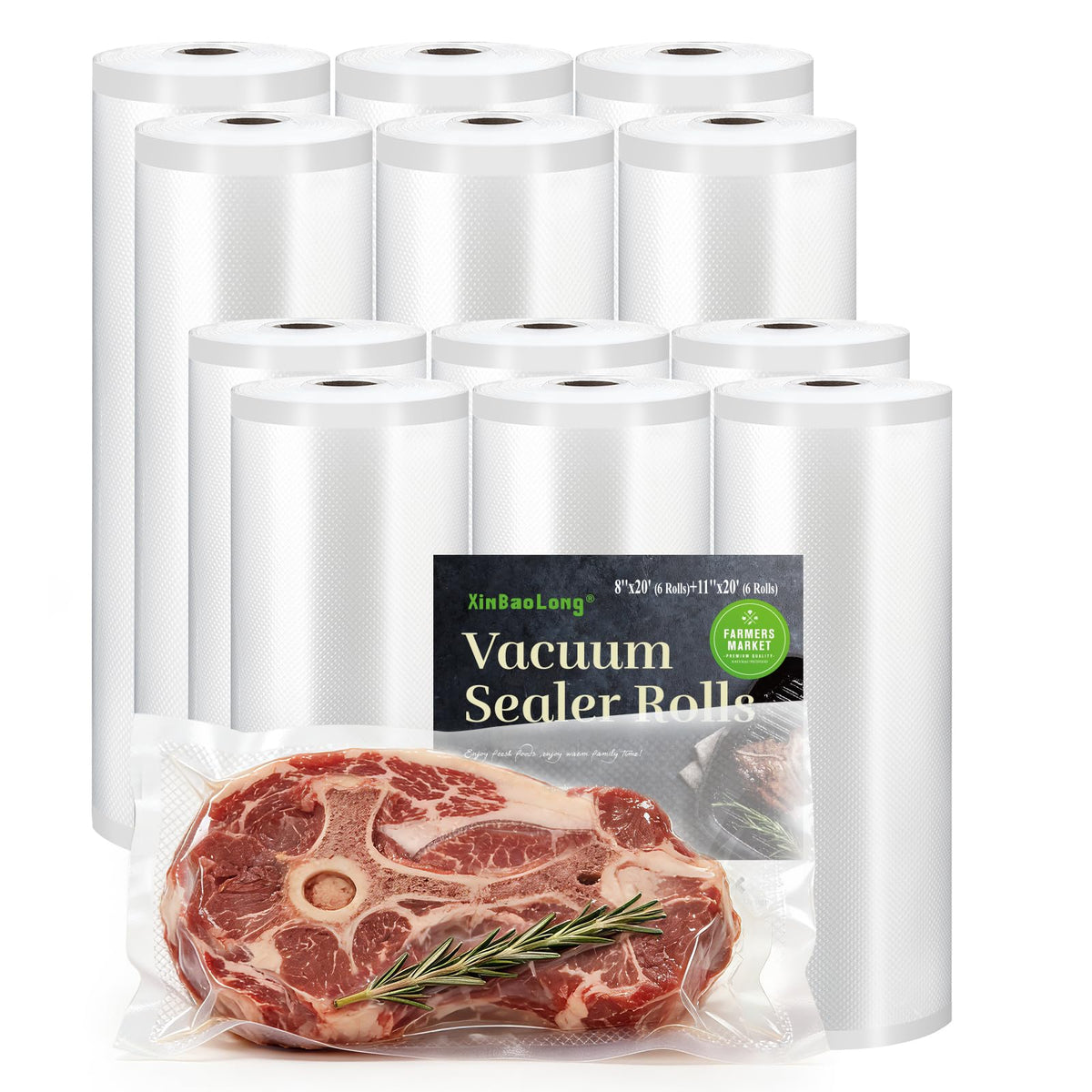Vacuum Sealer Bags For Food 6 Pack, Kitchen Essentials