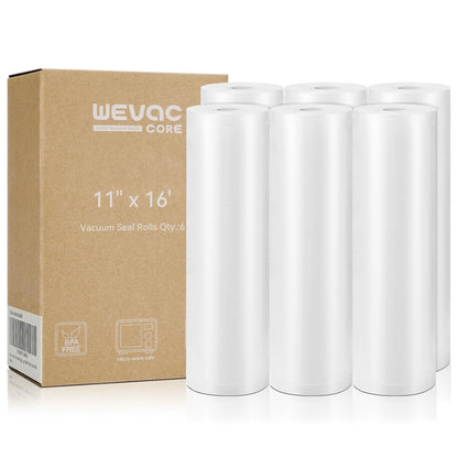 Wevac Vacuum Sealer Bags for Food 11x50 2 Rolls, Fit Food Saver Machines