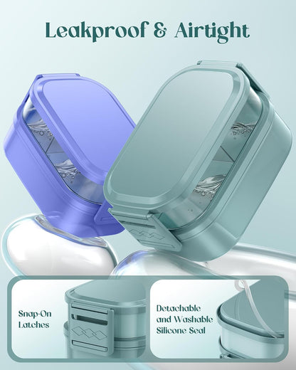 Bento Lunch Box, 65 oz 3-Tier Stackable Lunch Container, Adjustable 2/3 Tier Design, BPA-Free Food-Grade Plastic, Leakproof, Microwave & Dishwasher Safe, Green