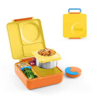 Omie OmieBox Kids Insulated Leakproof Bento Lunch Box with Food Jar (Blue Sky)