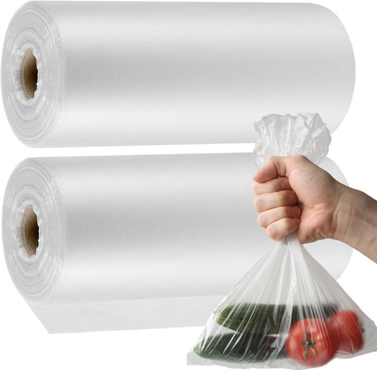 1000 Count 10 x 14 Inches Plastic Produce Bags Roll,Clear