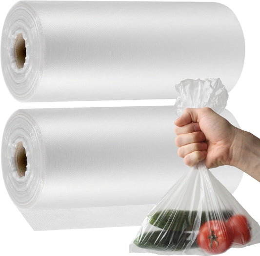1000 Count 10 x 14 Inches Plastic Produce Bags Roll,Clear