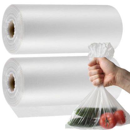 1000 Count 10 x 14 Inches Plastic Produce Bags Roll,Clear