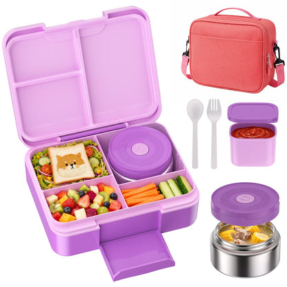 HOMETALL Bento Lunch Box for Kids, 8.5oz Food Thermo, Insulated Lunch Bags