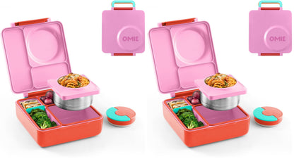 Omie OmieBox Kids Insulated Leakproof Bento Lunch Box with Food Jar (Blue Sky)