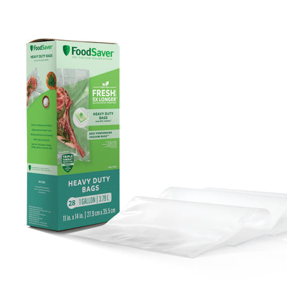 FoodSaver Heavy Duty Quart Vacuum Seal Bags, 44 Pack with 30% Extra Thickness, Compatible with All FoodSaver Appliances