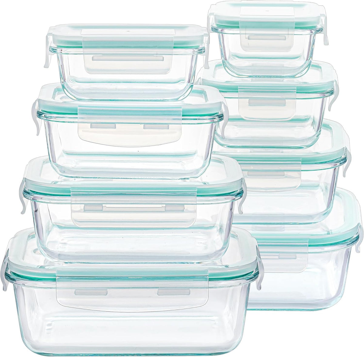 Vtopmart 8 Pack Glass Food Storage Containers with Airtight Lids