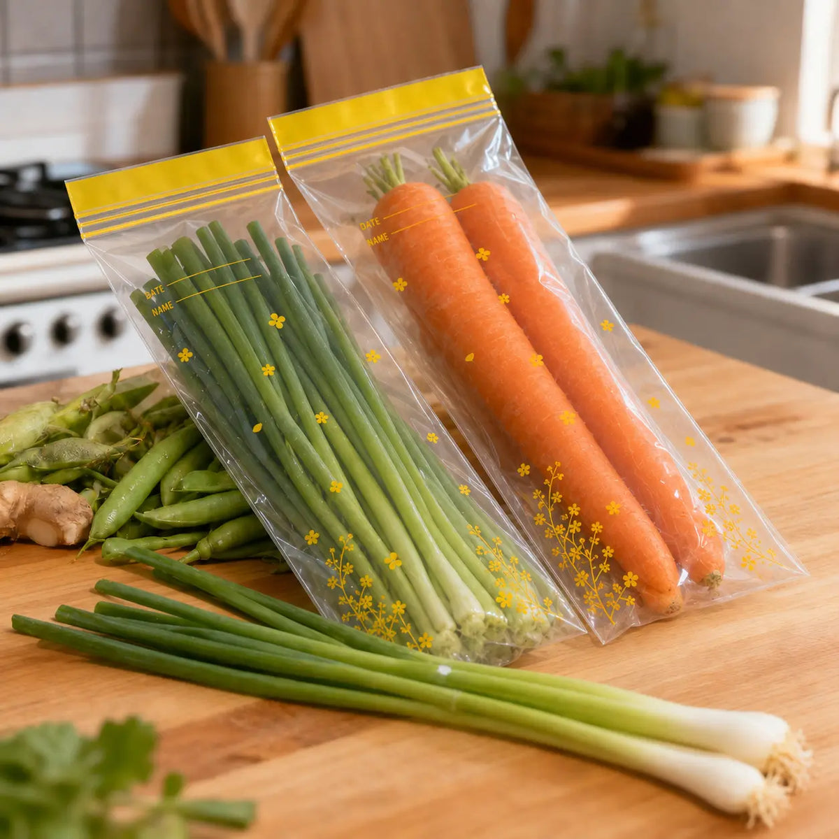 Reusable Thick Double Seal Food Grade Plastic Airtight Food Storage Bags - Kitchen Household Products, Kitchen Utensils & Gadgets Preserving Containers for Refrigerator Organization-MM1,sohochic