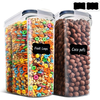 ComSaf Airtight Flour and Sugar Container 2.6Qt & 5.5Qt 3Pack, Wide Mouth